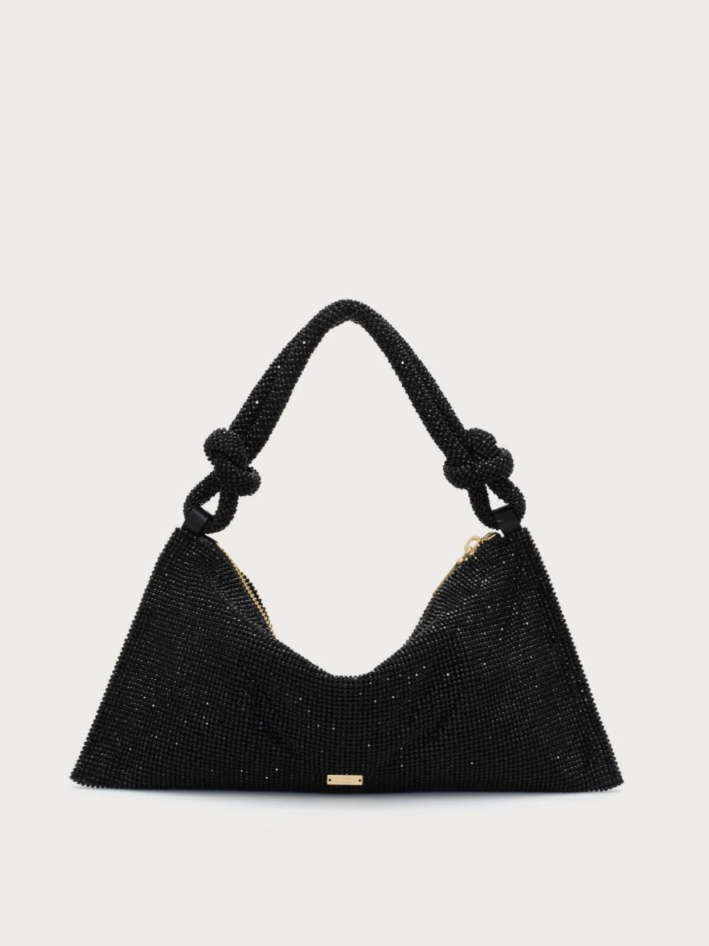 Cult Gaia Hera Nano Rhinestone Shoulder Bag in Black